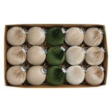 15 palline decorative natalizie da appendere all'albero per feste e matrimoni.