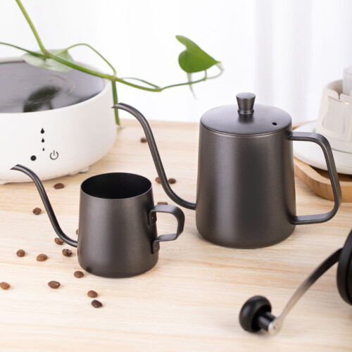 12 oz Black Stainless Steel Pour Over / Gooseneck Kettle 2