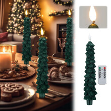 Vela LED navideña con forma de piña de 24,6 cm (9,7 pulgadas), lámpara artificial de parafina con forma de piña, artículos decorativos para
