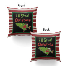 Funda de almohada navideña del Grinch, 45 x 45 cm, funda de almohada navideña, decoración para ambiente festivo invernal, regalo de Navidad