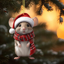 Racsoh Decorazioni natalizie per topi Alberi di Natale Decorazioni per la casa Decorazioni per auto Regali di Natale
