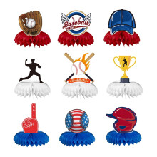 Decorações para Festa de Beisebol - Conjunto de 9 Peças para Chá de Bebê de Menino - Enfeites Temáticos de Esportes - Lembrancinhas de Papel