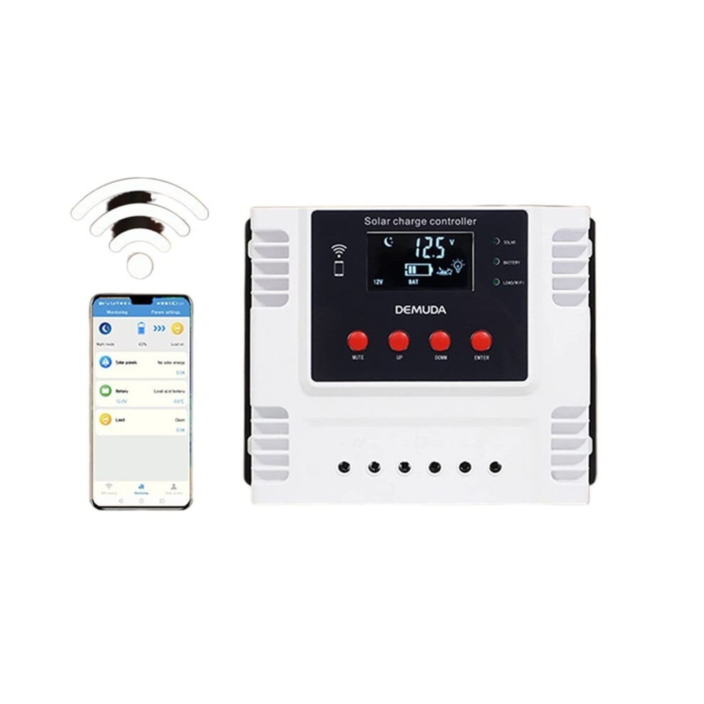 30A Mppt Solar Charge Controller 12V 24V With Bluetooth App, Led Display, Efficiency 9113335294653
