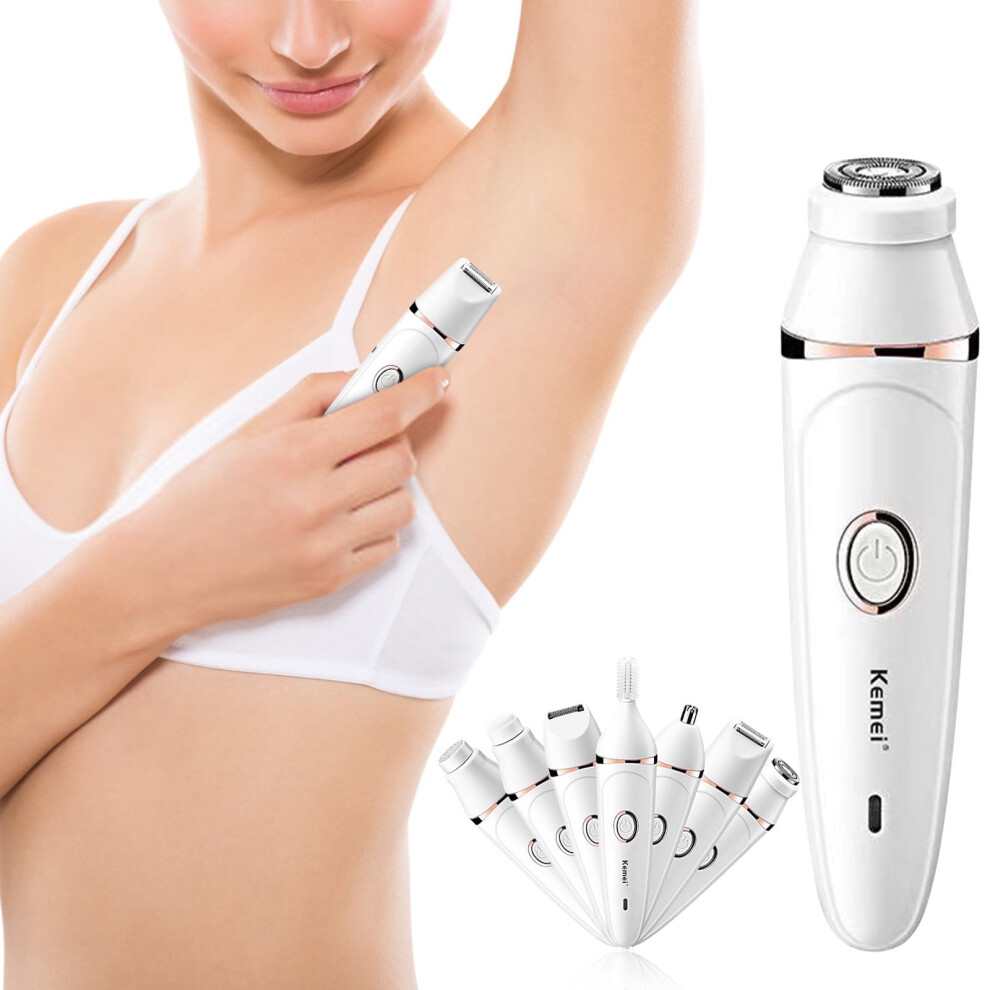 Pluxy Epil Pro 3.0 Women Face Epilator, 7-in-1 Painless Body Shaver & Facial Hair Remover, Rechargeable Kit for Legs, Bikini, Armpits