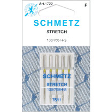 Agujas para máquina de estirar Schmetz - Tamaño 11/75, 5 unidades por paquete.