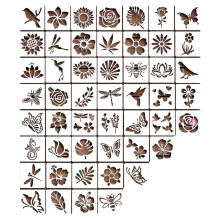 Garden Fence Large Flower Stencils-Diy Decoration 2024 New Reusable Floral Stencil for Painting on Wooden Wall Hedge Patterns