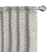 Ambesonne Leopard 4-Panel Curtains, Skin Print Wildlife Layout, 56"x95", Pale Taupe Ivory