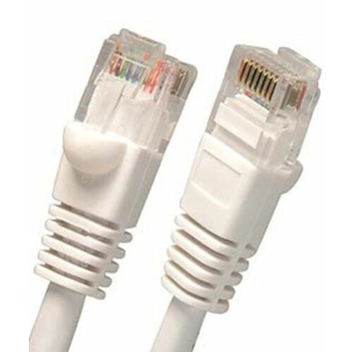 Καλώδιο Patch Cat6 10FT 500mhz Ethernet Δίκτυο Internet LAN RJ45UTP Λευκό 1