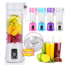DG-Direct hordozható, 1800 W-os, 380 ml-es, 6 sebességes elektromos gyümölcscentrifuga, kék