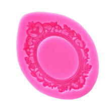 Moldes de silicona para fondant, ideales para hornear chocolate, con diseño estilo europeo, color rosa.