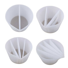 Vaso medidor de silicona YEUHTLL para mezclar colores de resina, resina UV y equipo para resina epoxi (hazlo tú mismo).