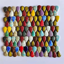300g Ceramics Mosaic Tiles Random Color Raindrops Shape Mosaic Ceramics Pieces for DIY Crafts Home Decoration(18x28mm)