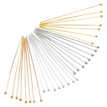 200 épingles à tête ronde en métal coloré pour la création de bijoux et le perlage, 20 mm
