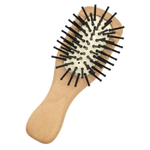 Βούρτσα ξεμπερδέματος για σγουρά μαλλιά με μαξιλάρι, τσάντα χτένας, φορητή,