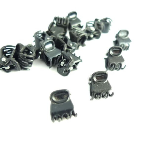 Haarspangen klein Schwarz 12er-Pack 1