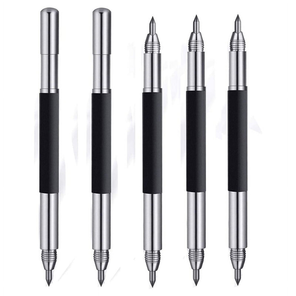 Tungsten Carbide Scribers 5 Pack, Engraving Pen With Double Design - Pocket Tungsten Carbide Tip Scriber Tool 9395123094274