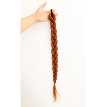 Peluca natural YiFudd, extensión de coleta larga con lazo para el cabello, pieza de cabello sintético liso envolvente de 45 g para mujer