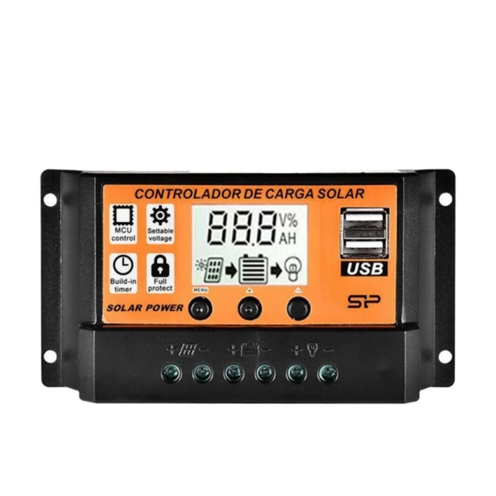 100A Mppt Solar Charge Controller 12V 24V With Lcd, Dual Usb, Efficiency Battery Charging 9113335022683