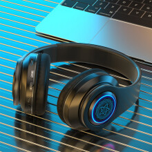 Quinlirra Paascadeaus voor Dames & Heren: Draadloze Bluetooth-koptelefoons in de uitverkoop, over-ear met RGB-verlichting, microfoon, 8 uur