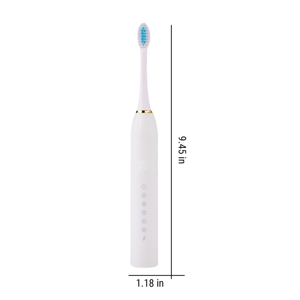 Fnyoxu Electric Toothbrush, Electric Toothbrush With 4 Brush Heads, Smart 6-speed Timer Electric Toothbrush IPX7