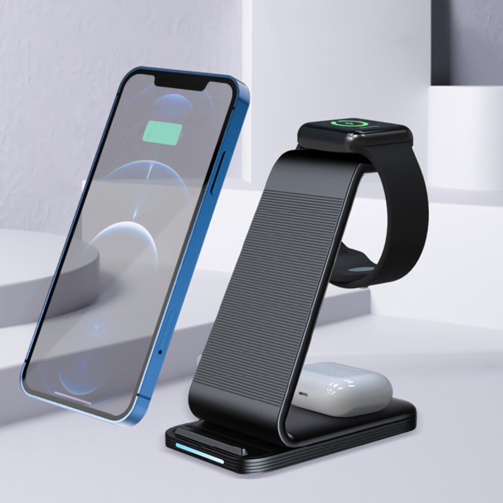 Lmueinov Wireless Charging Station 3 In 1 Charging Station For Multiple Devices 15W Wireless Charger Stand Ios/Android Fast Charging And Convenient 9395123189857