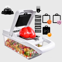 Multifunctionele groentesnijder voor thuiskeuken, snijden, hakken en raspen, geschikt voor aardappelen, in de aanbieding in 2024.
