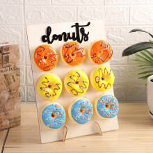 SUSUchens tre-donut-displaystativ med glatt kant, gratfri, høy stabilitet, rask montering, donut-displaystativ, tårn, dessertoppbevaringsholder,