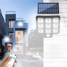 Luminárias solares de parede externas à prova d'água, luzes decorativas LED COB, compatíveis com iluminação de quintal, garagem, jardim e