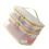 Neceser de malla de doble capa color beige. 3