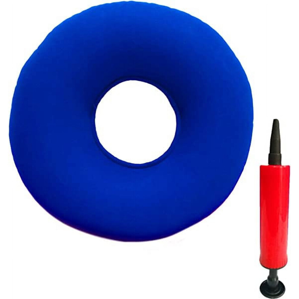 Dark/Blue Tutuviw Cushion Seat, Donut Pillow Hemorrhoid Seat Pillow, Inflatable Ring Cushion With A Pump Wheelchairs Seat Cushion(15" Blue)