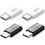 Προσαρμογέας Micro USB σε USB C4Pack, Φορτιστής γρήγορης φόρτισης USB C με μετατροπέα, 1