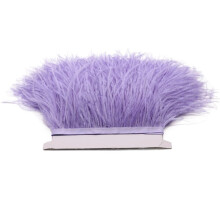 1M5M10M8-10cm Cinta de plumas de avestruz negras y blancas multicolor para costura, manualidades, vestidos, ropa, decoración, morado claro10m