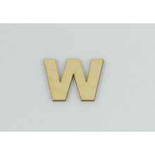 unidad, letra W de madera de 8 pulgadas x 1/8 de pulgada de grosor en fuente Arial para proyectos de manualidades y decoración.
