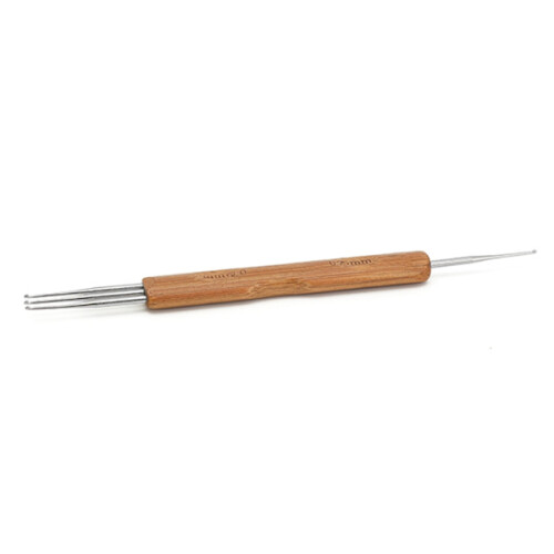 Βελονάκι Dreadlock για μαλλιά (0.5mm; 0.75mm) Βελονάκι με λαβή από μπαμπού, ατσάλινο 2