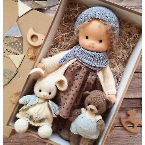 Χειροποίητη κούκλα Waldorf, χειροποίητη πλεκτή κούκλα Χειροποίητη λούτρινη κούκλα,