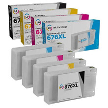 Vaihtoehdot Epson 676XL -riittoisille mustekaseteille: T676XL120musta, T676XL220syaani, T676XL320magenta, T676XL420keltainen - Yhteensopiva