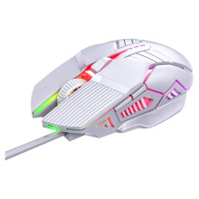 Mouse com fio luminoso para jogos de e-sports, com mecanismo silencioso, para PC, tablet, computador desktop e laptop. Ferramentas de segurança.
