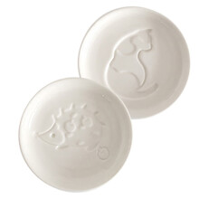 Platos de cerámica con forma de animales, cuencos para salsas, 2 piezas, plato de soja, cerámica, decoración de escritorio, artículos para la