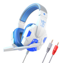 Quinlirra Head-mounted Computer Headset Wired with Microphone Low-latency Stereo Audio Gaming Headset