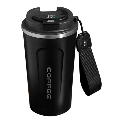 Κούπα ταξιδιού καφέ XIUH Glass&Bottle510ml από ανοξείδωτο ατσάλι με μόνωση κενού αέρος,