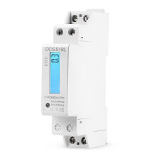 Mosiee Dds518L Smart LCD Enfaset Skinne Energimåler 1P Elektronisk Energimåler 5-32A