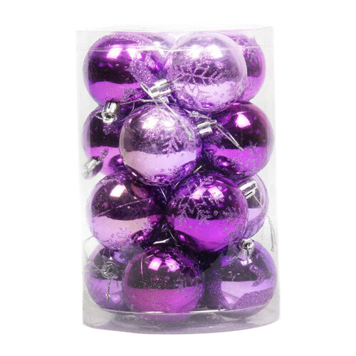 Lmueinov16PCS4cm πλαστικά χριστουγεννιάτικα στολίδια με μπάλες, κρεμαστά μενταγιόν για
