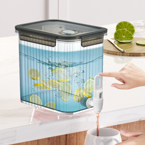 Διανομέας ποτών Hariumiu 3.5L με βρύση, διανομέας ποτών με φαρδύ στόμιο για ψυγείο, 2