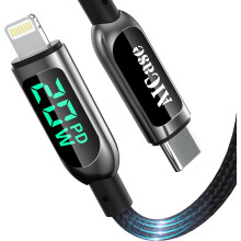 USB C to L ightning Cable, 10FT Charging Syncing Cord with LED Display Compatible with iPhone 13 13 Pro 12 Pro