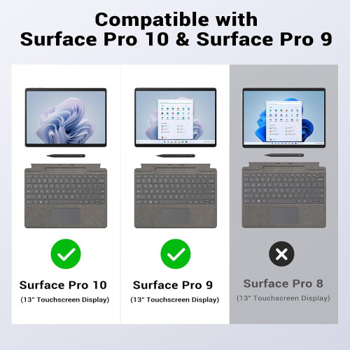 Θήκη συμβατή με Microsoft Surface Pro10/Surface Pro9 13-Inch2022, Ανθεκτική προστατευτική θήκη All-in-One 1