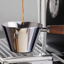 90 ml ruostumattomasta teräksestä valmistettu mittakuppi, espressokupit, pieni kahvikannu, espressoshottikuppi, mitta, hopea