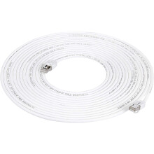 Câble Ethernet Gigabit haute vitesse RJ45Cat7 Basics, 10 Gbit/s, 600 MHz - Blanc, 15 mètres