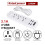 XIAOLE Πολύπριζο Προστασίας από Υπερτάσεις, 3Outlet4USB, 2500W με Καλώδιο Προέκτασης, 1