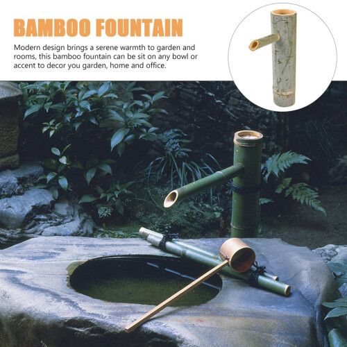 Fonte de bambu em cascata para escritório ou casa estilo zen 1