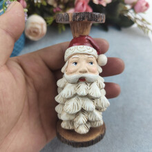 WinysinResin ljusstake jultomte snögubbe ljusstakar för pelarljus värmeljus funktionell bord juldekoration för heminredning